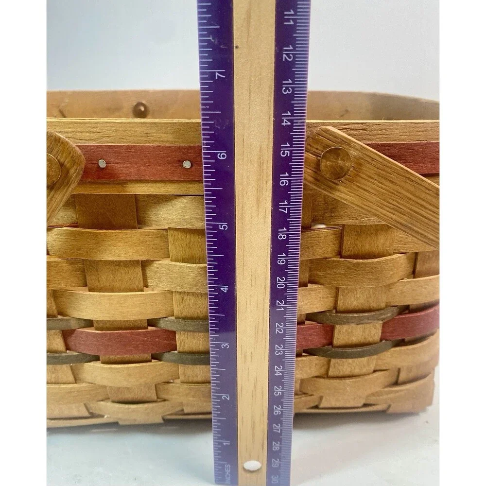 Workshops of Gerald E. Henn Basket Dbl Swing Handles Signed 10-1/2